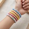 Elegant Small Sugar Cubes Bracelets Glossy Colorful Hand Chains Simple Crystal Glass Chain  Girls