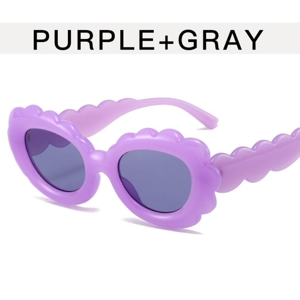 Fashion Sun Glasses Jelly Color Sunflower Flower Sunglasses New Oval Cloud Shape Sunglasses