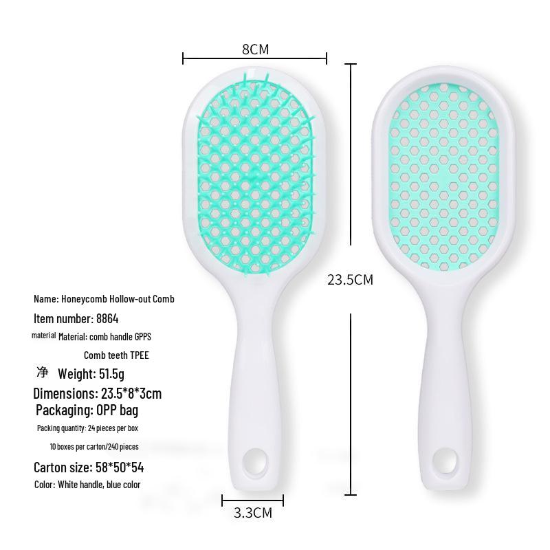 Hollow Comb: Fluffy Anti-Tangle Hairdresser & Scalp Massager