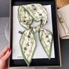 Fashion Print Hair Ribbon Scarf Women Neck Tie Bag Scarfs Satin Silk Skinny Headscarves Ladies Foulard Floral Bands 2026 New