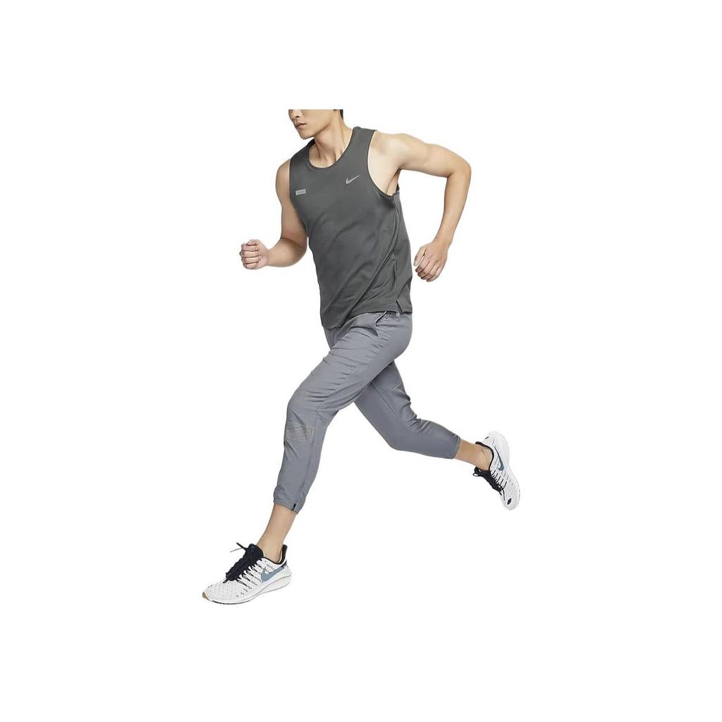 Nike Logo Round Neck Quick-Dry Running Sleeveless Vest Men Vests Iron-Gray FN3987-068