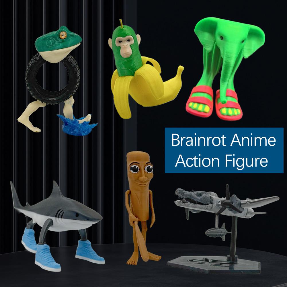 Chaveiro Boneco Tung Tung Tung Sahur Impresso em 3D Figura Sahur Brinquedo para Decoração de Mesa de Escritório em Casa Modelo Tralalero Tralala Brinquedos Presentes