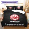 Eintracht Frankfurt Custom Name Pattern Bedding,Quilt Set Quilt Cover Pillowcase Home Birthday Gift(1 * duvet cover + 2 * pillowcase, without core)