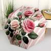 1 Stück Rosa Rosen Vintage Hintergrund Regenschirm mit Kunststoffgriff, Geeignet für Alle Jahreszeiten Umbrellaptys26085