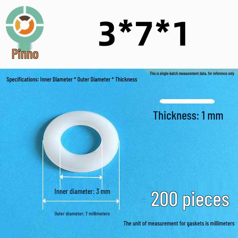 Thickened Nylon Plastic Flat Washer: Hard Plastic Gasket M2-M16