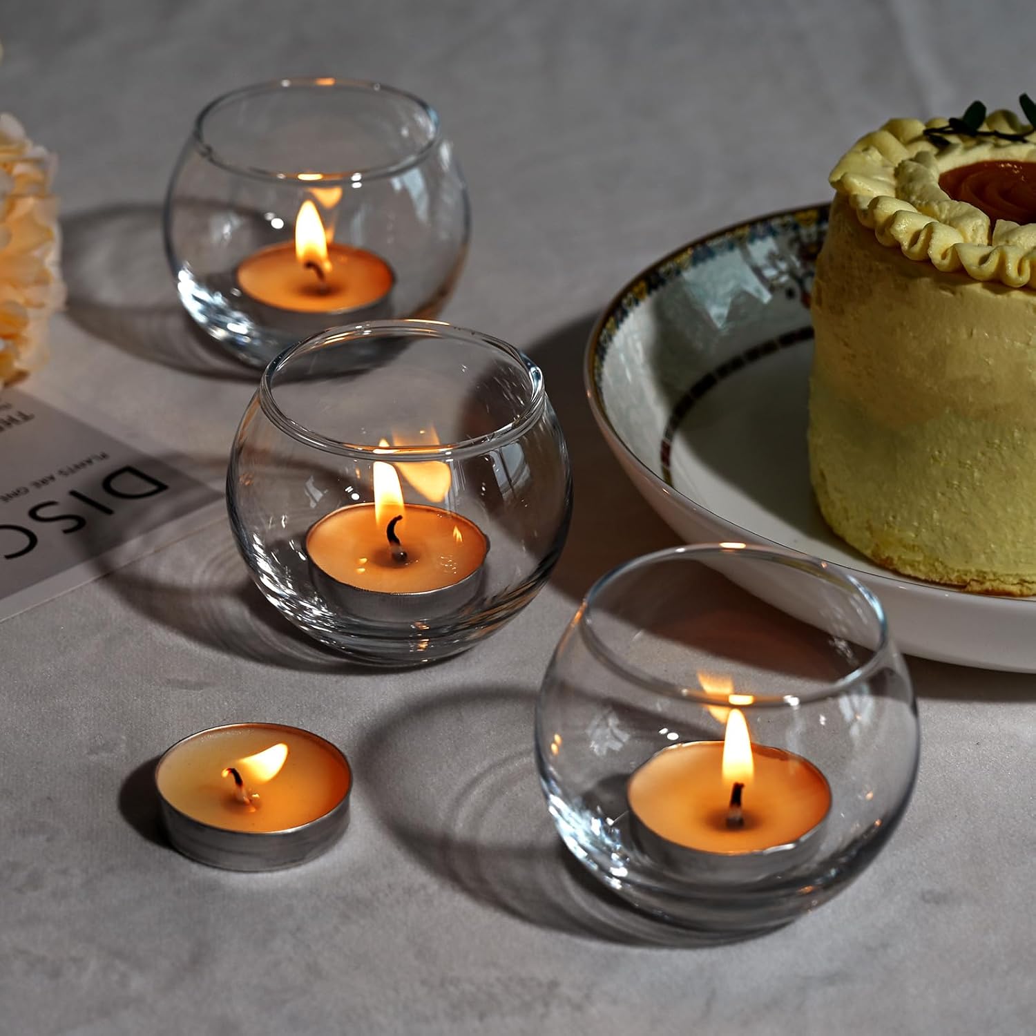 Подсвечник, Стеклянный подсвечник, Прозрачные подсвечники для чайных свечей, Можно использовать для помолвки, свадьбы, вечеринки, для подарков и других случаев