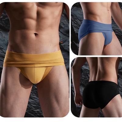 Men's Modal Breathable Low-Waist Briefs - Plus Size, Comfortable, and Loose-Fit
