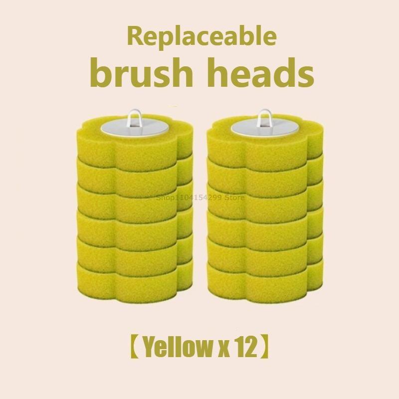 Disposable Toilet Brush Replacement Head Cleaning Kit Lengthened Handle Auto Lid Opening Toilet Bowl Cleaner Kit for Bathroom