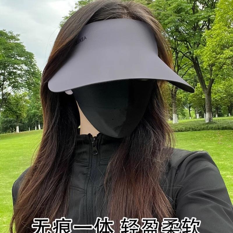 Integrated Sun Protection Hat Female Non-sensory Sun Hat UV Protection Foldable Sports Empty Top Hat Outdoor Sun Hat Male
