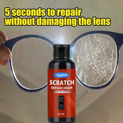 Crema Reparadora de Arañazos en Pantallas, Pulimento Reparador de Arañazos en Lentes de Gafas, Reparador de Arañazos en Espejos Seguro Para Todas las Superficies de Vidrio y Metal