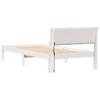 White Bed Frame with Headboard 80 x 200 cm Solid Pine Wood