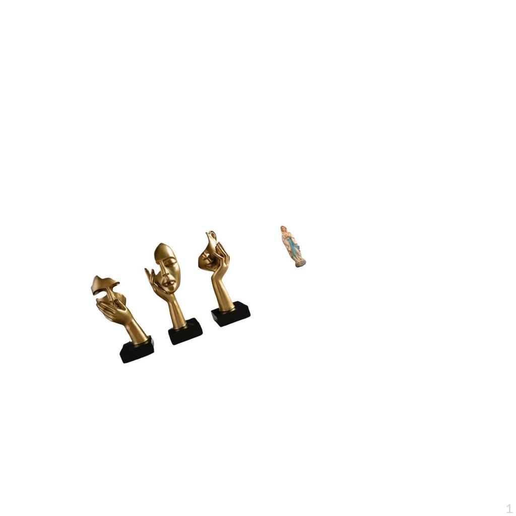 Resin Thinker Statues Abstract Art Sculptures Mary Figurine Decorative Desk Display Blessed Jesus