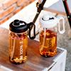 1pc Portable 1500ml Water Bottle Large Capacity Plastic Straw Water Cup Drink Bottle  For Outdoor Sports Fitness
