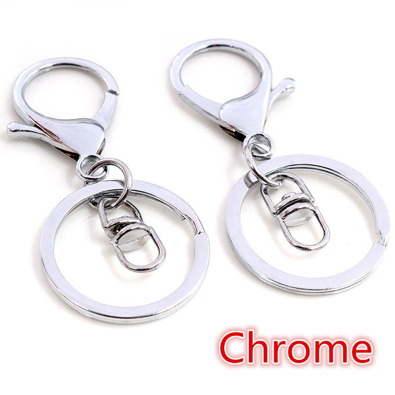 5pcs Multi-colors DIY Keychain Accessories Lobaster Clasp Hooks with 30mm Kring Ring Connector for DIY Pendant Jewelry Making