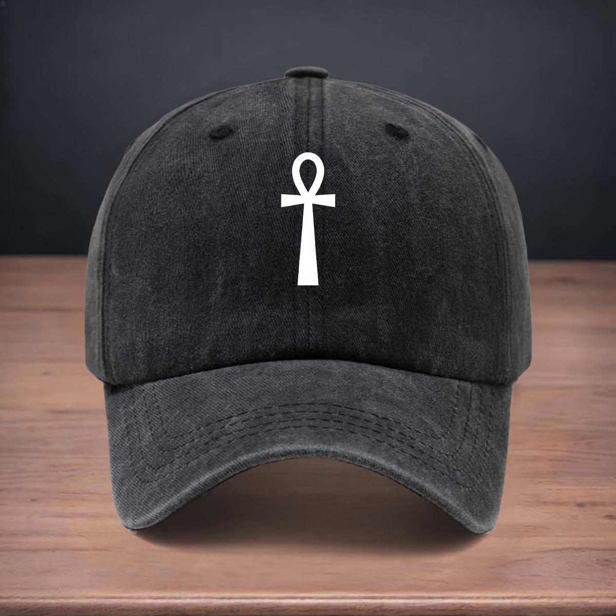 

Popular Printed Egyptian Totem Pattern Baseball Cap Street Hip-hop Hat Adjustable Peaked Cap чёрный