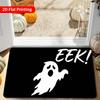 1 szt., Płaski druk 2D, Halloweenowy Wzór EEK Wycieraczka Przed Drzwi, Kolorowy Antypoślizgowy Dywanik Można Prać w Pralce, Odpowiedni do Wystroju Domu, Przedpokoju, Holu, Łazienki