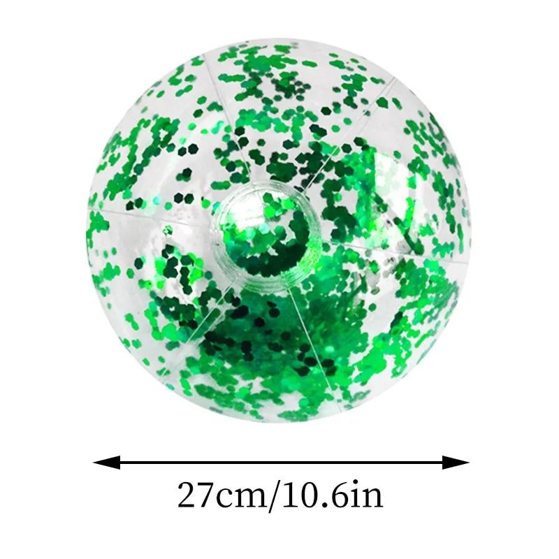 

16-дюймовый пляжный мяч с блестками на Хэллоуин, гигантские игрушки для бассейна, шарики, блестящие надувные прозрачные пляжные мячи, бассейн, водные пляжные игрушки