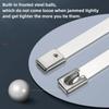 100Pcs 304#Stainless Steel Cable Ties Heavy Duty Self-Locking Cable Zip Tie Multi-Purpose Metal Exhaust Wrap Locking Ties