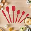 6 Pieces Silicone Spatula Food Grade for Baking Cooking Cake Frosting Kit Heat Resistant Non Stick Kitchen Baking Tool