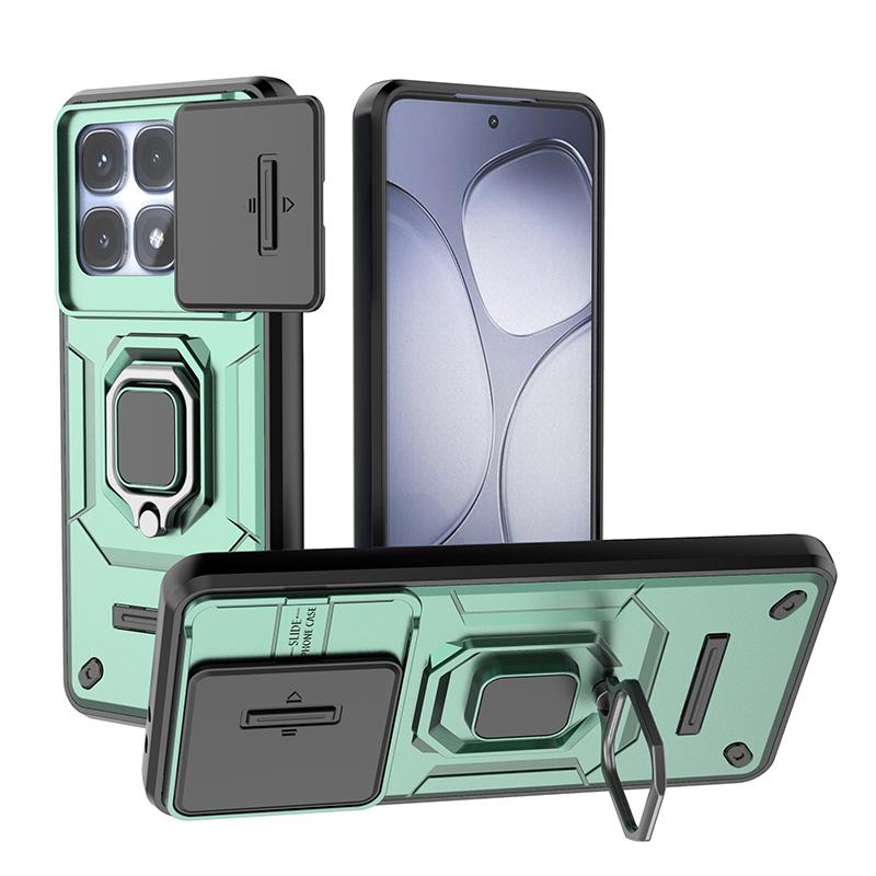 Armor Case For Xiaomi Redmi K70 K70E Pro Heavy Duty Shockproof Anti-Scratch With Ring Holder Phone Cover