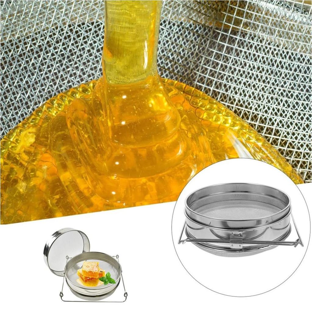 Honey Double Strainer Honey Strainer Stainless Steel 2 Pcs Honey Harvest Beekeeper Tool Beekeeping