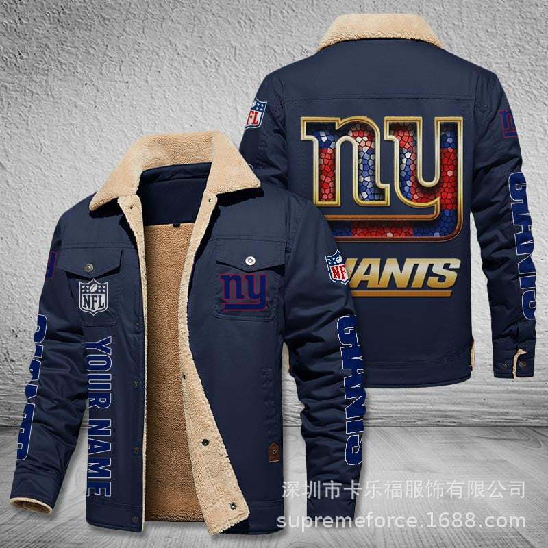American football team football jersey Philadelphia Eagles jersey autumn and winter velvet cotton jersey sports jacket men's jacket