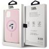 Etui do iPhone 11 Karl Lagerfeld Silicone MagSafe Różowe