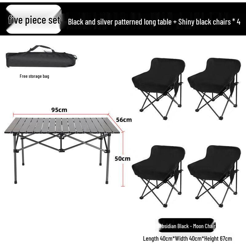 ZISIZ Outdoor Portable Folding Table & Chair Set