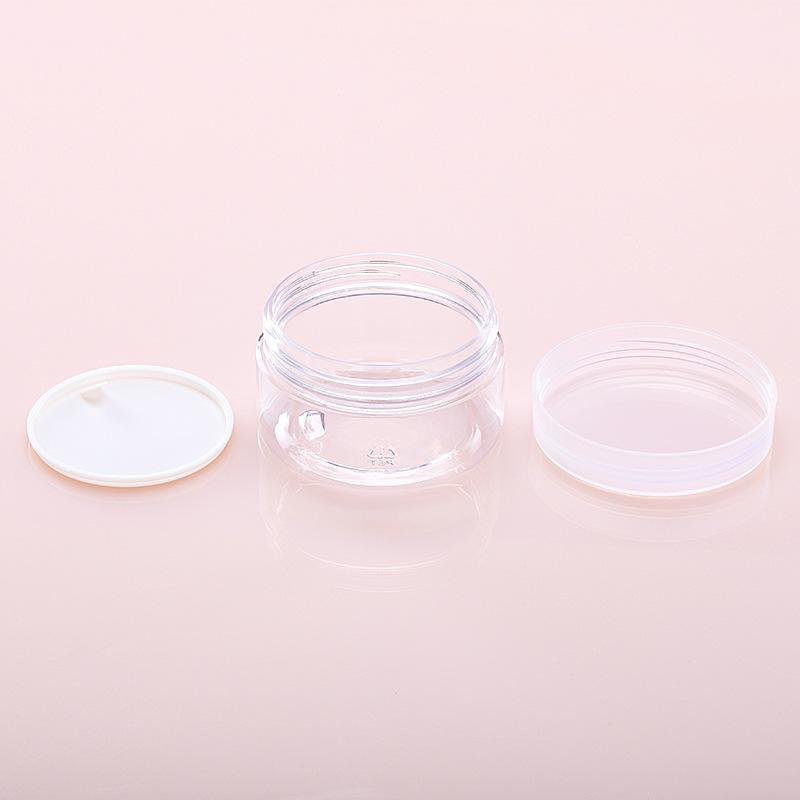 100ml Wide Mouth PET Plastic Travel Bottle & 250ml Transparent Cream Jar with Inner Cover