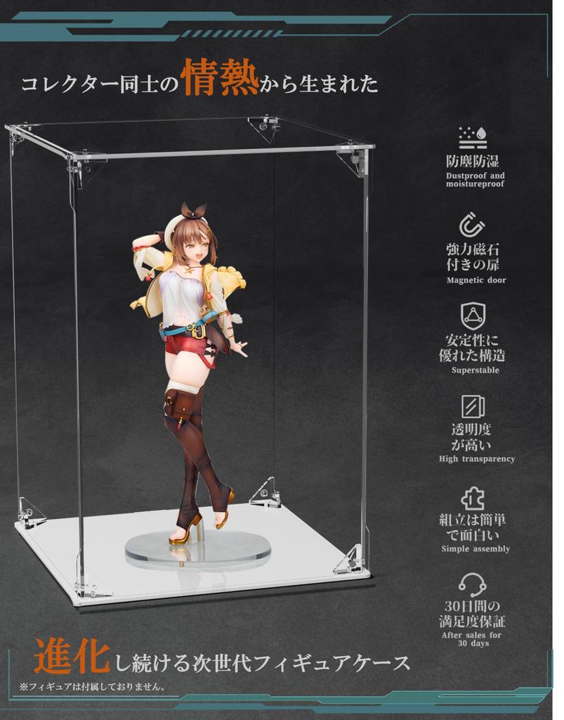 COOLTAKU Figure UV Magnetic Magnetic Front Collection More Assembled Acrylic Display Stain Cleaning Cloth Figure Storage 20 X Depth 20 X Height White