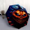1pc Halloween Pumpkin Automatic Folding Umbrella, Lightweight Retractable Compact Travel Umbrella, 8-Rib Sturdy Frame032
