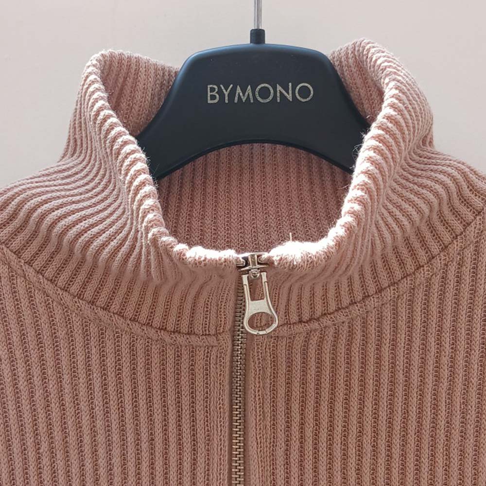 BYMONO [Big Sizes Xl-6Xl] Mono Quarter Zip Classic Knit