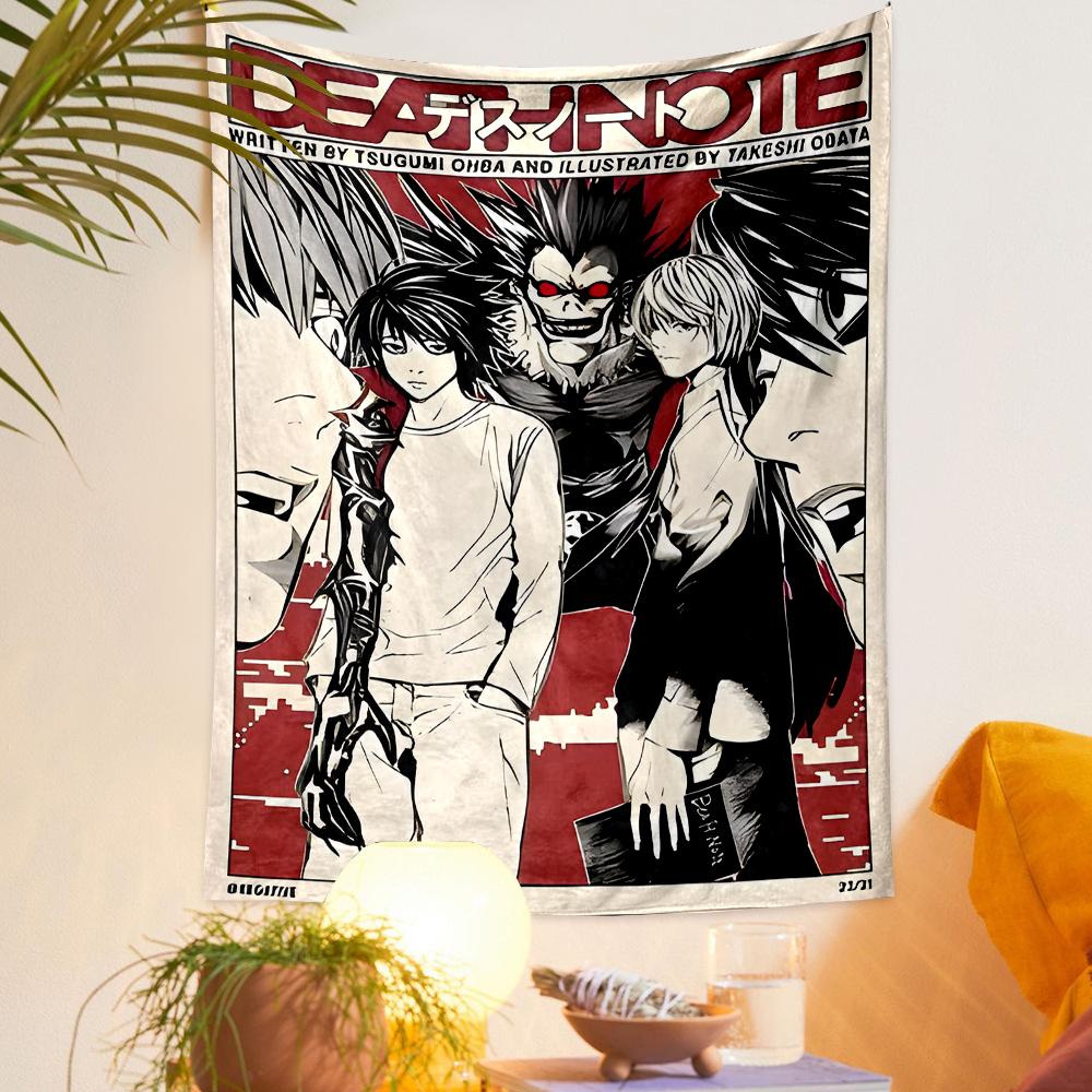 Death Note Anime Manga Cover Wall Decor Tapestry Hanging Tapestry for Bedroom Living Room Gift