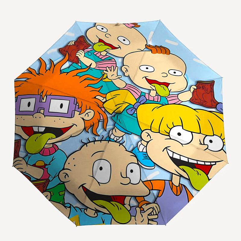 Rugrats, Chuckie- Automatic Opening and Closing, 8-rib Structure Portable Umbrella, Suitable for Men and Women In All Seasons - Perfect Gift