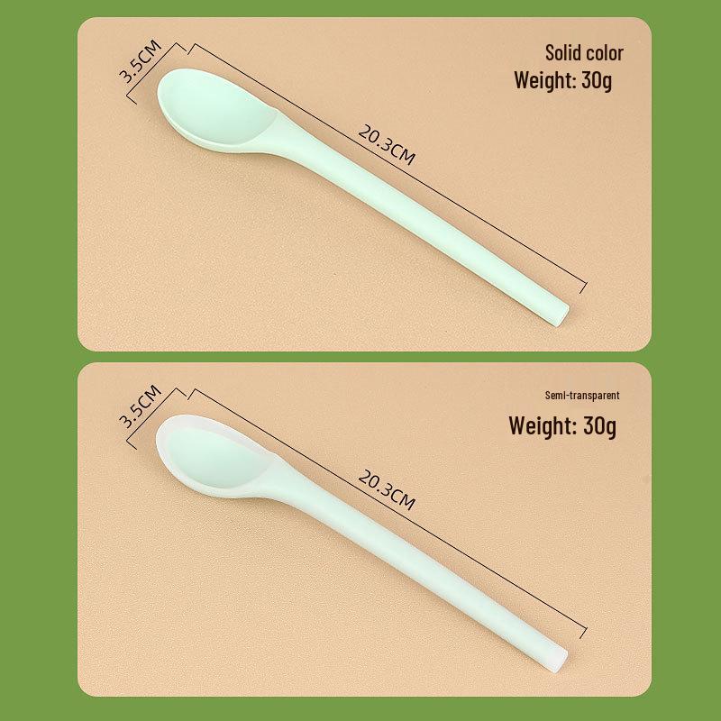 Silicone Baby Spoon - Drop-Resistant, High-Temperature Resistant, Child-Friendly Dessert & Stirring Spoon  