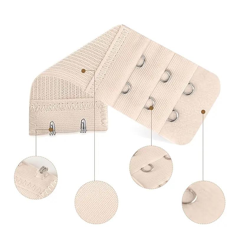 9pcs Soft Bra Extenders, 2-Hook 3-Row Adjustable, Comfort-Fit Back Extender for Women