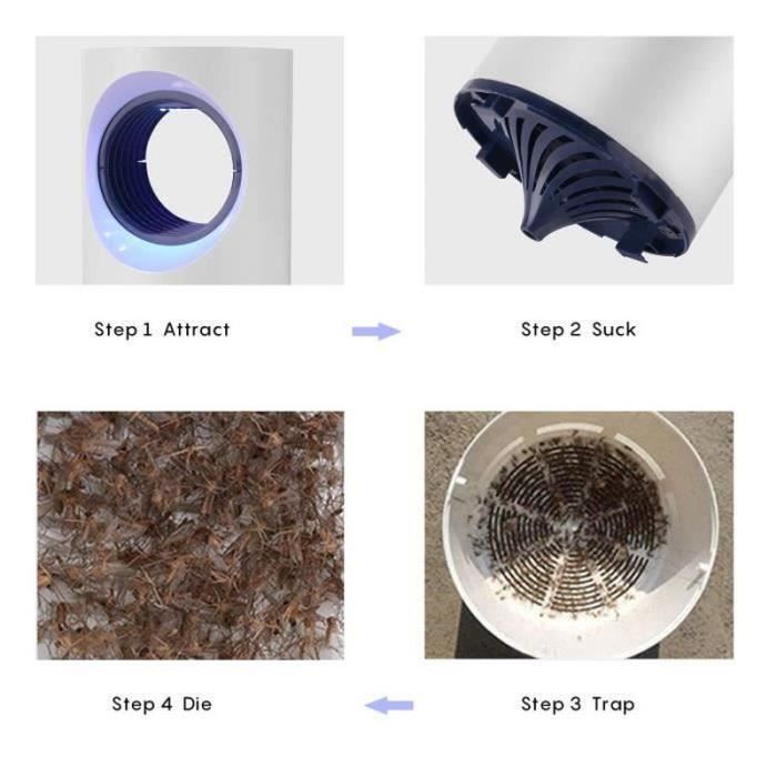 Lampe Anti-Insecte - CA15456 - USB - 5W - Piège à Moustiques - Destructeur d'Insectes