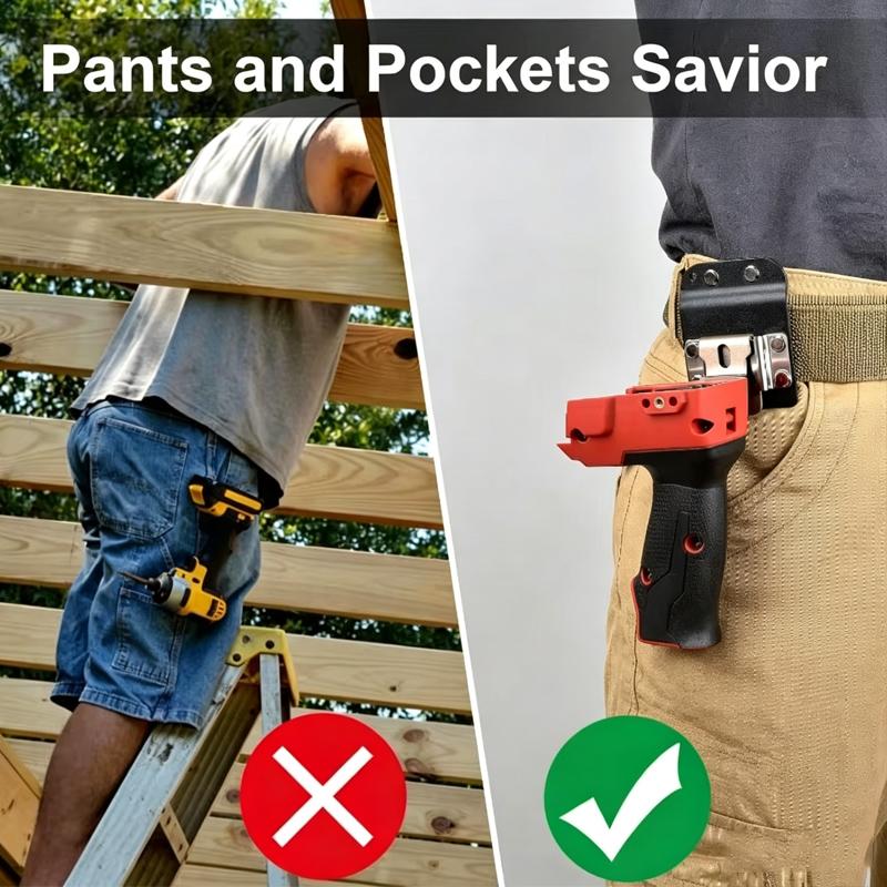 Xiaomi Clip-On Tool Belt,Drill Holder,Portable Hook Holster for Cordless Drill,Impact,Nailer,Tape Measure or Any Tools with Hanger Clip