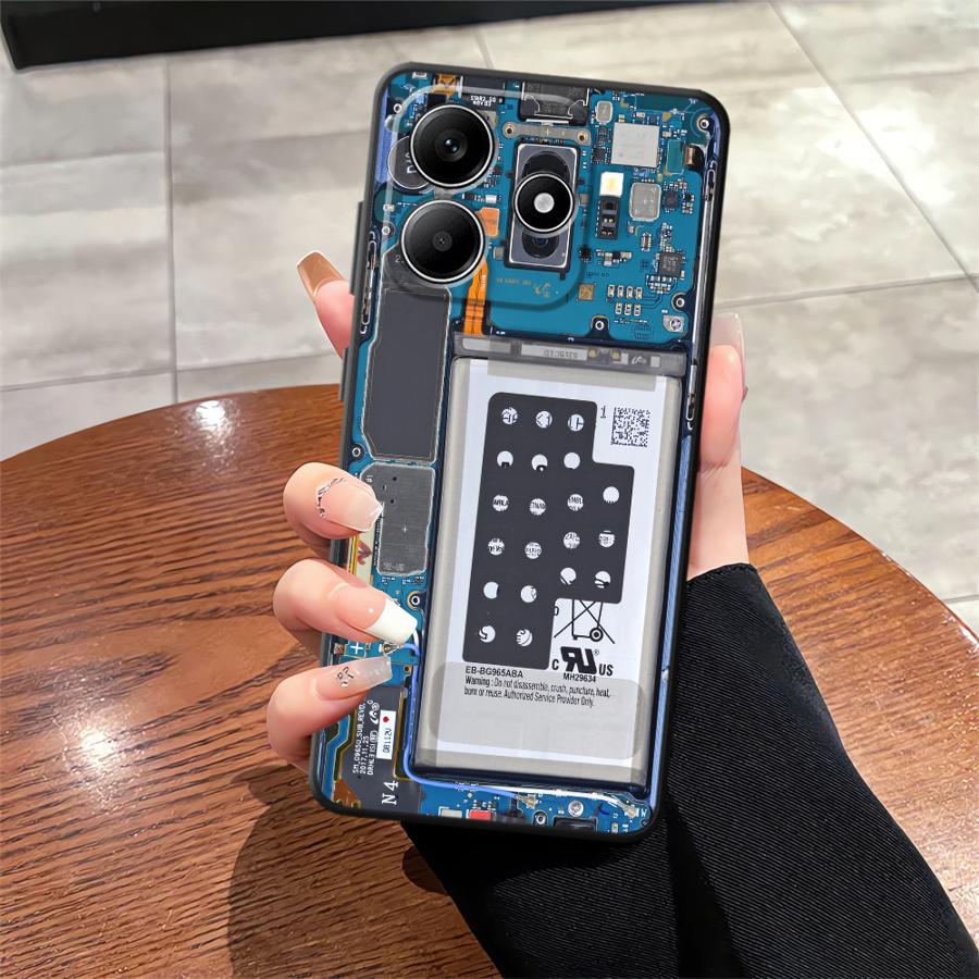 Motherboard Circuit Board Case for Xiaomi Poco F3 F4 F5 C65 M3 M4 Pro C50 C51 M5 X3 X4 X5 Soft Back Phone Cover