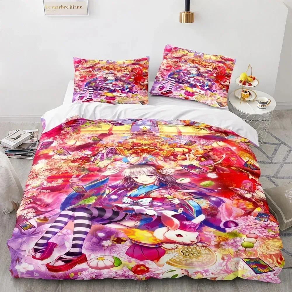 3D Anime Kawaii Sexy Girl Bedding Set Bedroom Soft Modern Bedspreads Comefortable Kids Duvet Cover Quilt Cover And Pillowcase