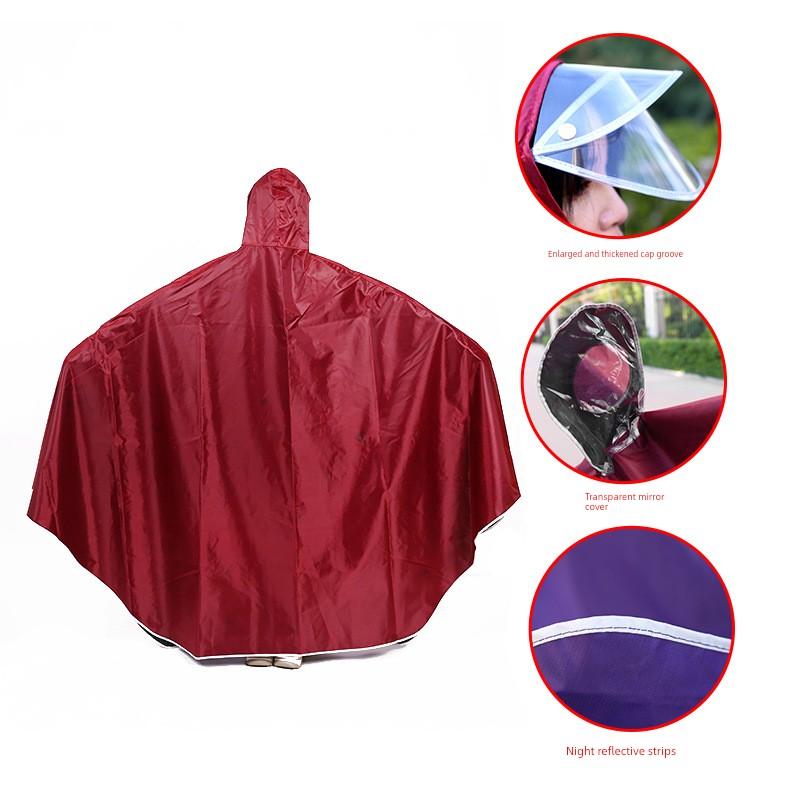 New Model Electric Vehicle Rain Poncho with Single/Double Brim XL Adult Large Size Riding Raincoat Single-Person Outdoor Foot-Covering Motorcycle