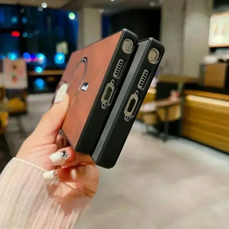 Vintage Leather Magnetic For Magsafe Case For Samsung Galaxy S25 S24 S23 S22 S21 FE Note 20 Ultra Plus S21FE S23Ultra S 25 Cover