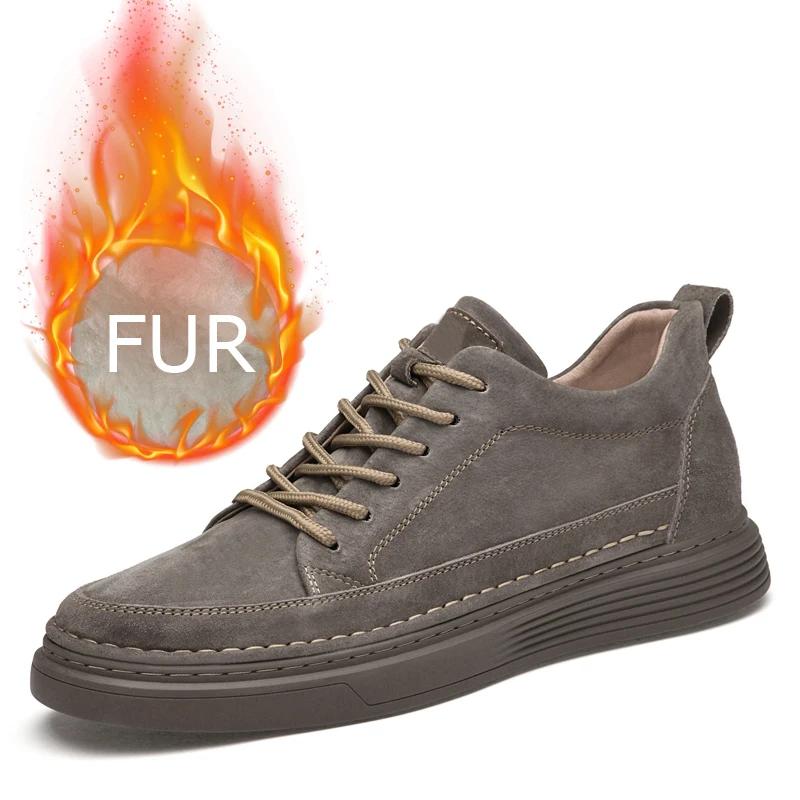 Модные зимние плюшевые теплые фирменные удобные ботинки для пустыни на шнуровке модные — фото 9