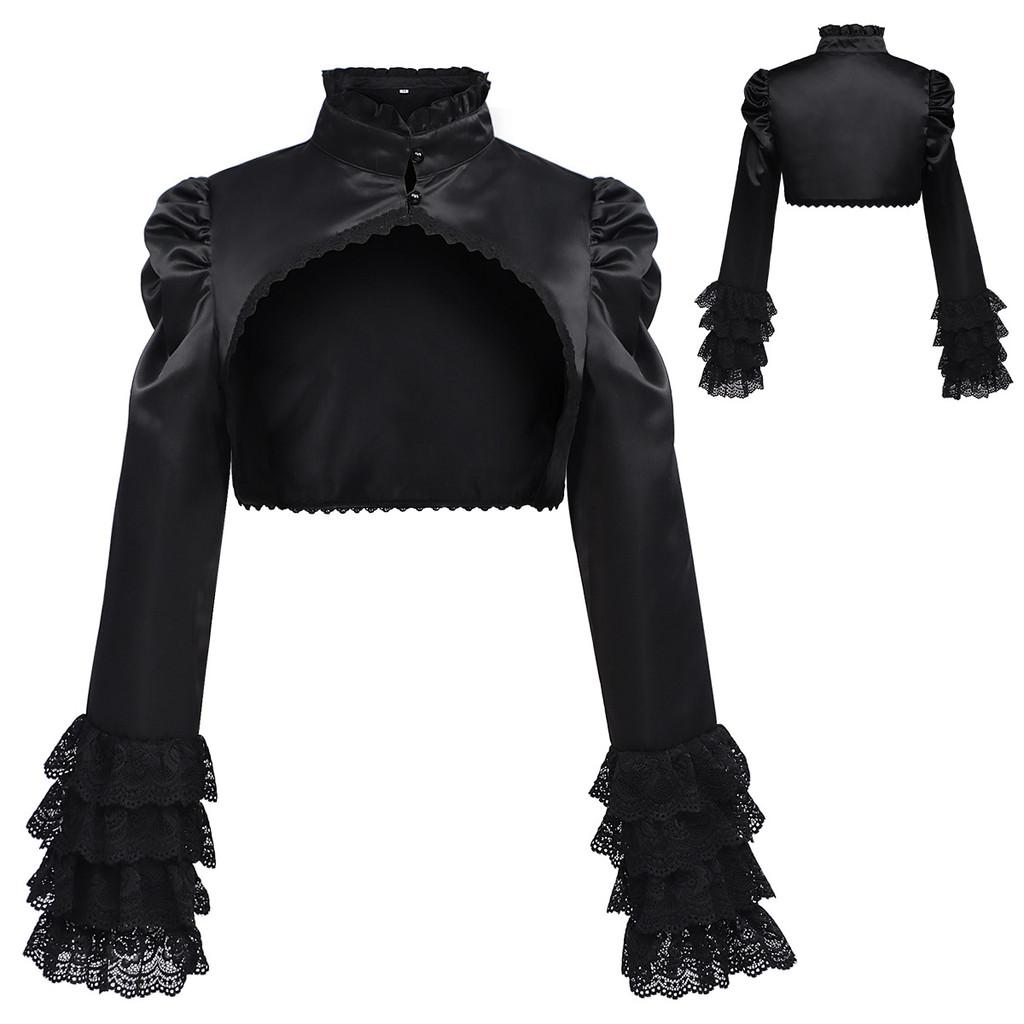 Lolita Gothic Cosplay Shawl With Polyester Fabric For Cosplay Events And Stage Shows