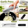 Manual Garlic Press and Slicer 2 In 1 Kitchen Tool Aluminum Alloy Garlic Crusher and Slicer for Home Use Easy To Operate and Clean