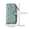 Vintage Floral Pattern Long Zipper Wallet, Large-capacity Card Holder, Unisex Clutch Bag, Stylish Zippered Coin Purse, Suitable for Daily Use, a