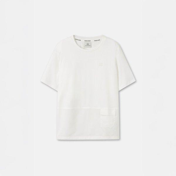 

Kolon SporTs Women Hybrid ShorT Sleeve Round T shirT 6wTcm25462ivo Ivory/S