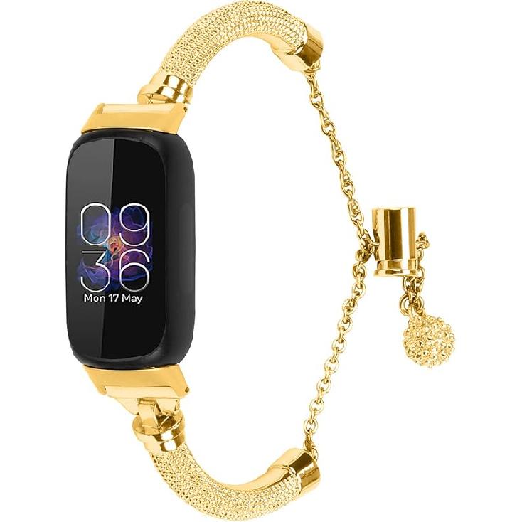 FitTurn Watch Band Compatible with Fitbit Inspire 2/ Inspire HR/Inspire/Ace 2/ACE 3 Smart watch-Metal Strap Jewelry Bangle Wrist Strap Bracelet