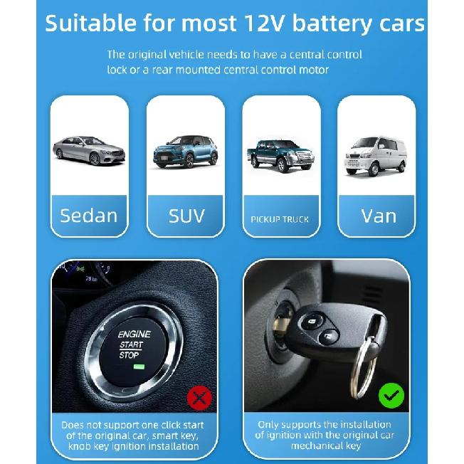 For Toyota Car Alarm Start Stop System Remote Start Engine Ignition Kit Keyless Entry Accessories Yaris Corolla Rav4 Hilux Auris