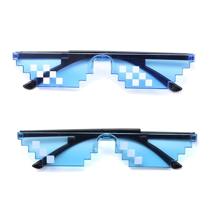 

Смешные милые мозаичные солнцезащитные очки ретро-геймерские очки-роботы индивидуальные крутые очки для косплея для вечеринок реквизит для фотосъемки подарки